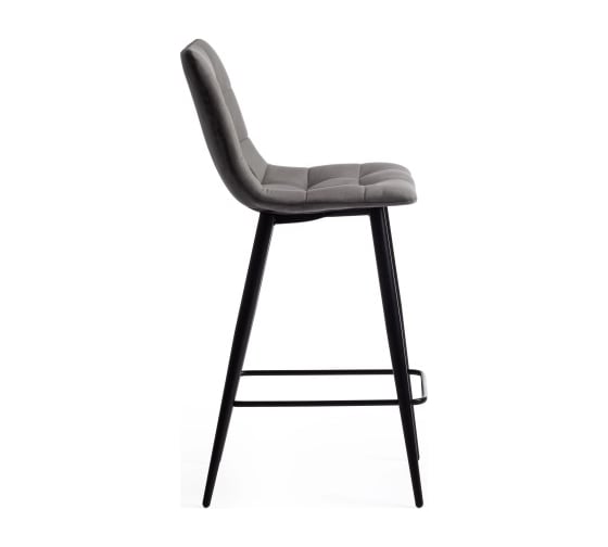 Комплект полубарных стульев - 2 шт. Tetchair CHILLY mod. 7095пб ткань/металл, 53x44x94 см, высота до сиденья 66 см, серый barkhat 26/черный 15453