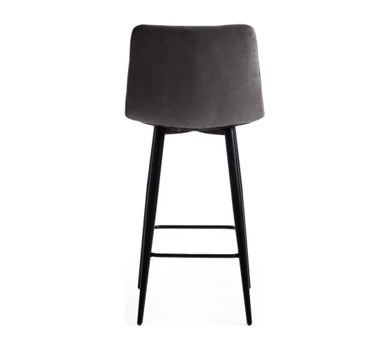 Комплект полубарных стульев - 2 шт. Tetchair CHILLY mod. 7095пб ткань/металл, 53x44x94 см, высота до сиденья 66 см, серый barkhat 26/черный 15453
