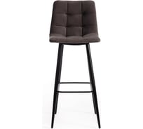 Комплект барных стульев - 2 шт. Tetchair CHILLY mod.7095б ткань/металл, 53x44x104 см, высота до сиденья 76 см, темно-серый barkhat 14/черный 14351