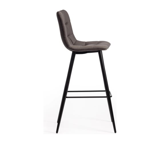 Комплект барных стульев - 2 шт. Tetchair CHILLY mod.7095б ткань/металл, 53x44x104 см, высота до сиденья 76 см, темно-серый barkhat 14/черный 14351