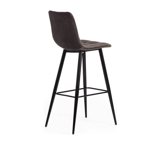 Комплект барных стульев - 2 шт. Tetchair CHILLY mod.7095б ткань/металл, 53x44x104 см, высота до сиденья 76 см, темно-серый barkhat 14/черный 14351