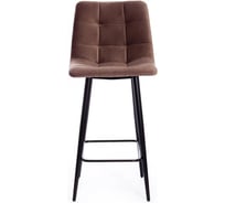 Комплект стульев - 2 шт. полубарный Tetchair CHILLY mod. 7095пб ткань/металл, 53x44x94 см, высота до сиденья 66 см, коричневый barkhat 12/черный 15456