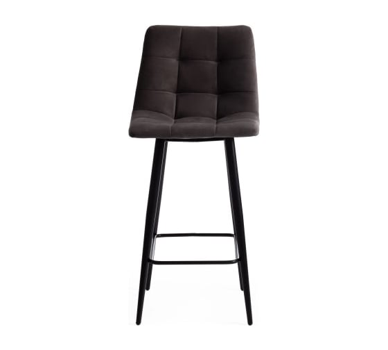 Комплект полубарных стульев - 2 шт. Tetchair CHILLY mod. 7095пб ткань/металл, 53x44x94 см, высота до сиденья 66 см, темно-серый barkhat 14/черный 15454