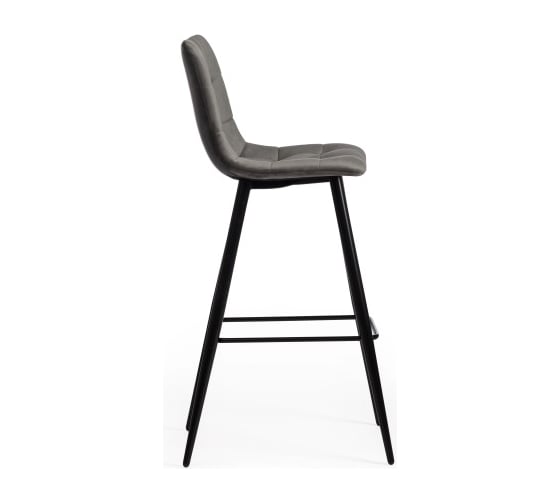 Комплект барных стульев - 2 шт. Tetchair CHILLY mod.7095б ткань/металл, 53x44x104 см, высота до сиденья 76 см, серый barkhat 26/черный 14350