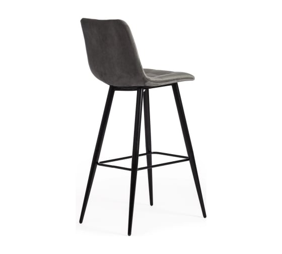 Комплект барных стульев - 2 шт. Tetchair CHILLY mod.7095б ткань/металл, 53x44x104 см, высота до сиденья 76 см, серый barkhat 26/черный 14350