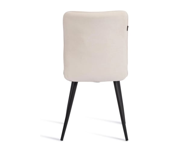Стул обеденный Tetchair Bari флок, 46x55x89, молочный/черный 4 24645