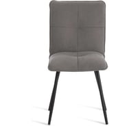 Стул обеденный Tetchair Sweet флок, 46x55x88, серый/черный 29 24846