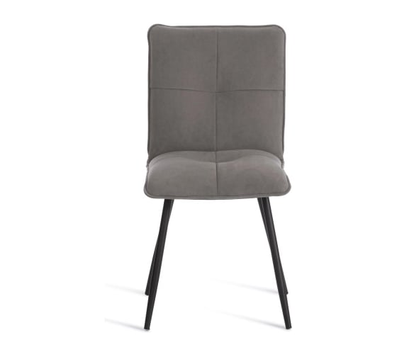 Стул обеденный Tetchair Sweet флок, 46x55x88, серый/черный 29 24846