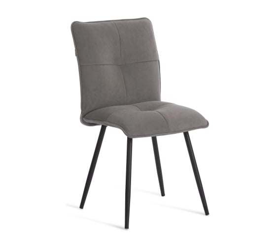 Стул обеденный Tetchair Sweet флок, 46x55x88, серый/черный 29 24846