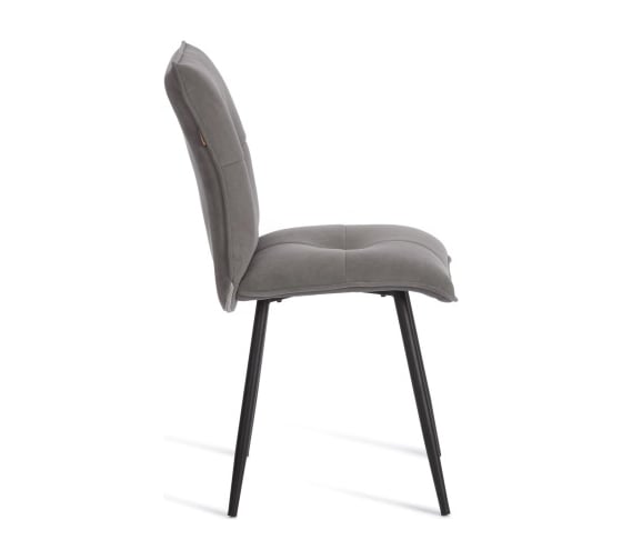 Стул обеденный Tetchair Sweet флок, 46x55x88, серый/черный 29 24846