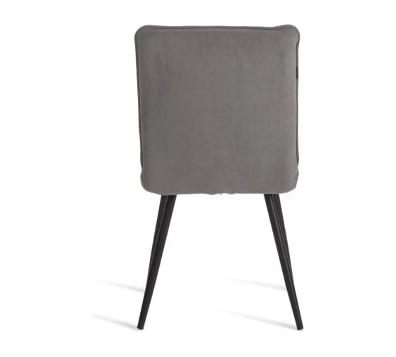 Стул обеденный Tetchair Sweet флок, 46x55x88, серый/черный 29 24846