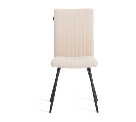 Стул обеденный Tetchair Monte Carlo флок, 50x55x93, молочный/черный 4 24609