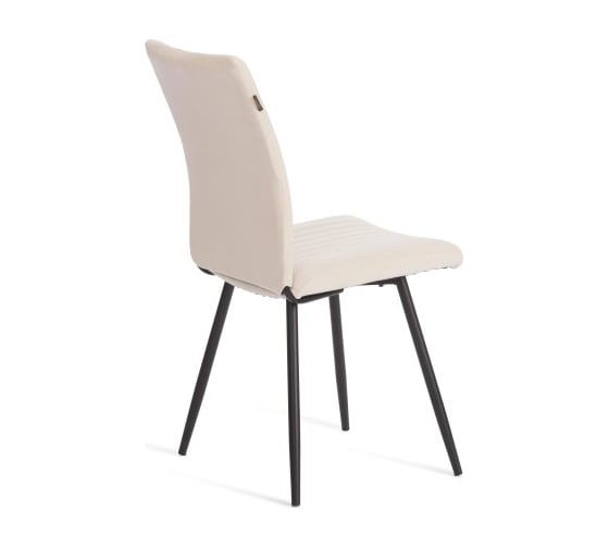 Стул обеденный Tetchair Monte Carlo флок, 50x55x93, молочный/черный 4 24609