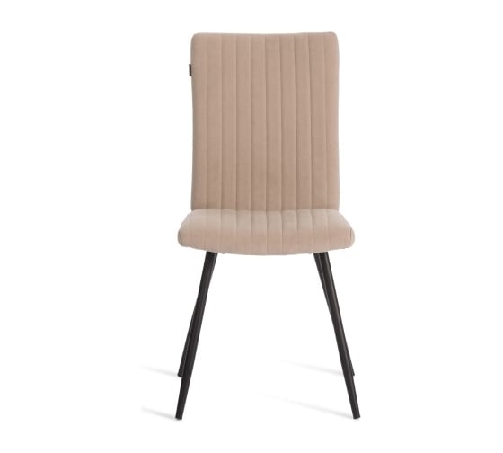 Стул обеденный Tetchair Monte Carlo флок, 50x55x93, бежевый/черный 7 24611