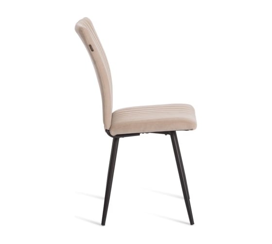 Стул обеденный Tetchair Monte Carlo флок, 50x55x93, бежевый/черный 7 24611