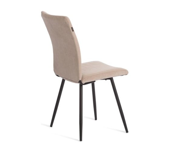 Стул обеденный Tetchair Monte Carlo флок, 50x55x93, бежевый/черный 7 24611