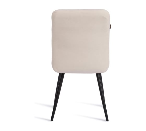Стул обеденный Tetchair Medeo флок, 47x56x89, молочный/черный 4 24648