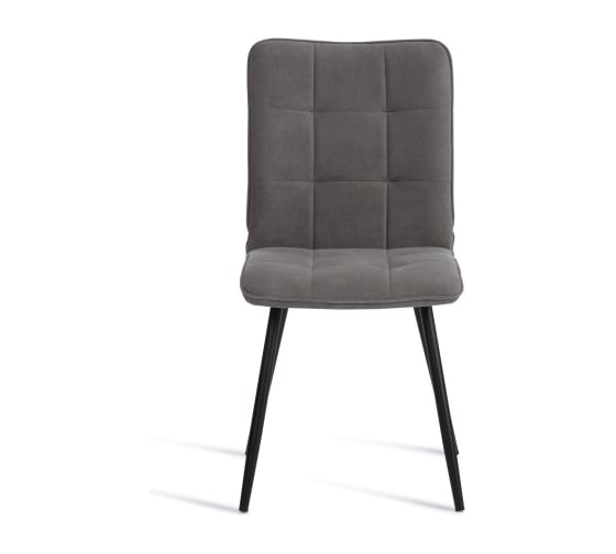 Стул обеденный Tetchair Bari флок, 46x55x89, серый/черный 29 24644