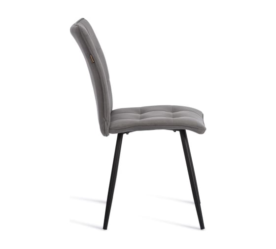 Стул обеденный Tetchair Bari флок, 46x55x89, серый/черный 29 24644