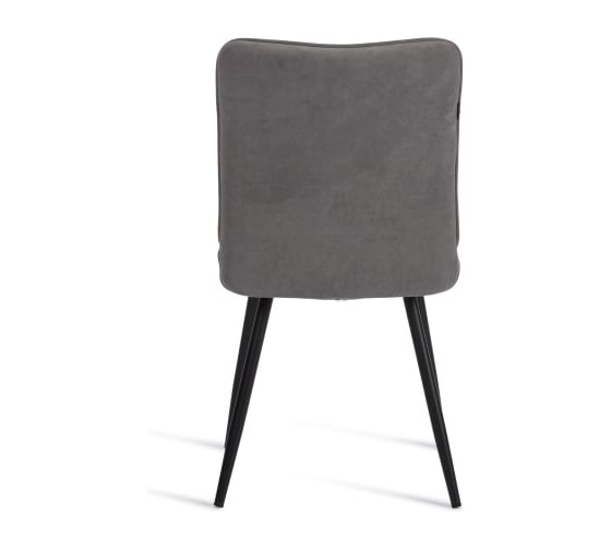 Стул обеденный Tetchair Bari флок, 46x55x89, серый/черный 29 24644