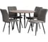 Стул обеденный Tetchair Bari флок, 46x55x89, серый/черный 29 24644 10