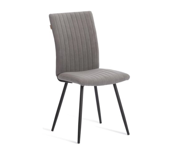 Стул обеденный Tetchair Monte Carlo флок, 50x55x93, серый/черный, 29 24610