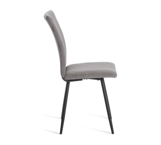 Стул обеденный Tetchair Monte Carlo флок, 50x55x93, серый/черный, 29 24610