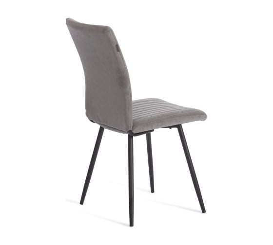 Стул обеденный Tetchair Monte Carlo флок, 50x55x93, серый/черный, 29 24610