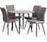 Стул обеденный Tetchair Monte Carlo флок, 50x55x93, серый/черный, 29 24610 10