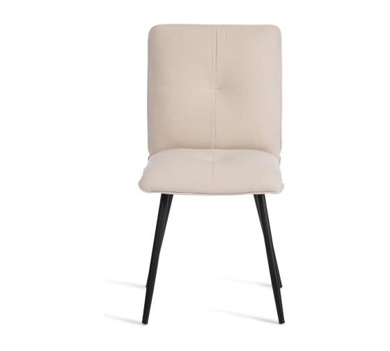 Стул обеденный Tetchair Sweet флок, 46x55x88, молочный/черный 4 24646