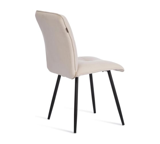 Стул обеденный Tetchair Sweet флок, 46x55x88, молочный/черный 4 24646
