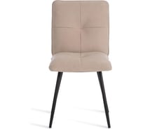 Стул обеденный Tetchair Sweet флок, 46x55x88, бежевый/черный 7 24647