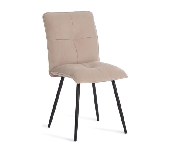 Стул обеденный Tetchair Sweet флок, 46x55x88, бежевый/черный 7 24647
