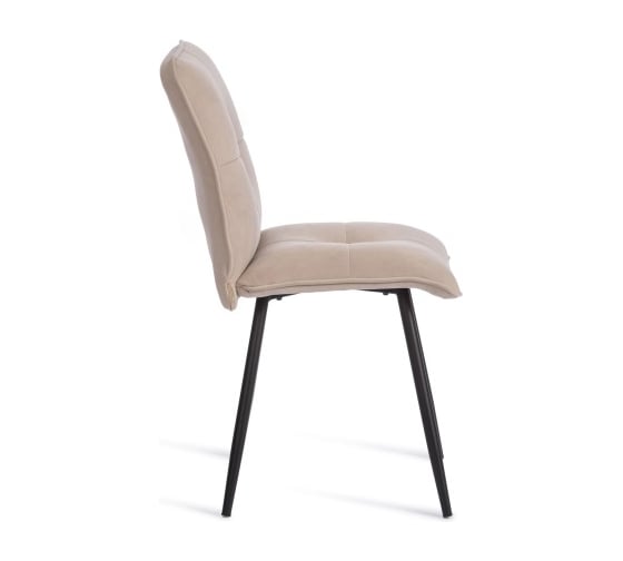 Стул обеденный Tetchair Sweet флок, 46x55x88, бежевый/черный 7 24647