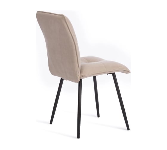 Стул обеденный Tetchair Sweet флок, 46x55x88, бежевый/черный 7 24647