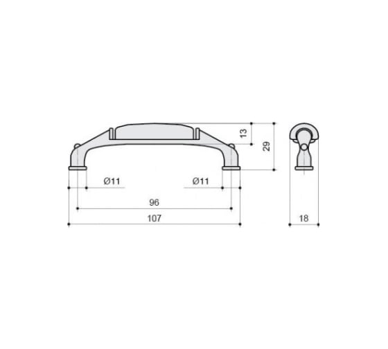 Ручка-скоба Giusti 96мм, отделка серебро чернёное c лазуритом + керамика M19X.01.45.MC3G