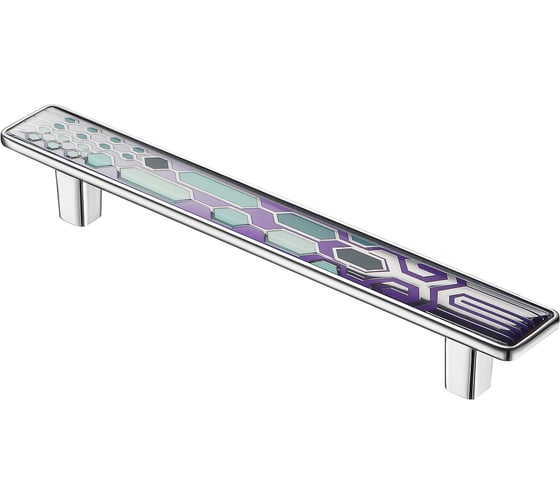 Ручка-скоба KERRON JEWEL 128 мм, полимер, хром KA3-128JW21P-CR 1