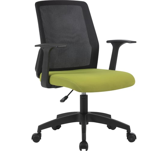 Кресло Cactus CS-MC222-BKGN черный сиденье салатовый сетка/ткань низкая спинка крестовины пластик пластик 2026571