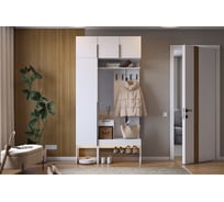 Прихожая ИП Щербаков А.Н. Баско К4 (белое дерево) ПК04Баско.2552