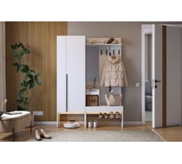 Прихожая ИП Щербаков А.Н. Баско К2 (белое дерево) ПК02Баско.2552