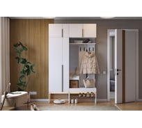 Прихожая ИП Щербаков А.Н. Баско К6 (белое дерево) ПК06Баско.2552