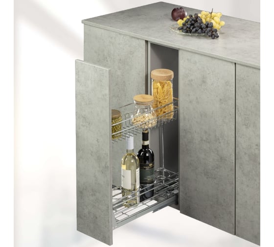 Бутылочница MF 200мм 2-уров.K4PTJ023B ALBA, 160х445х385мм, с доводчиком 5882v