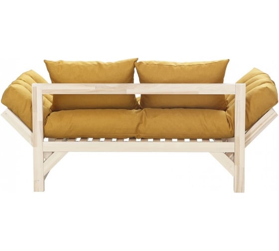 Диван Мебелик Бинго ткань savana plus yellow, каркас лак 9293