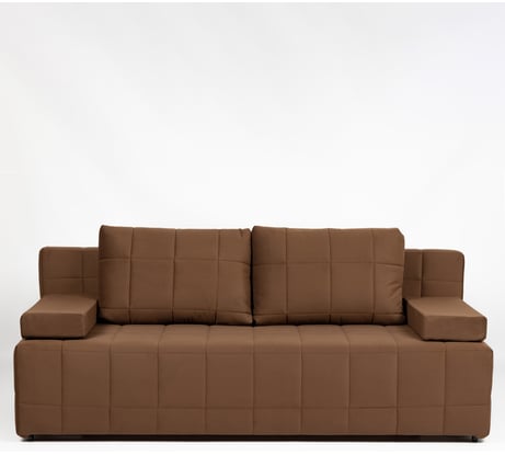 Диван-кровать Divan24 Вентура шоколадного цвета, велюр, механизм Еврокнижка 77400066