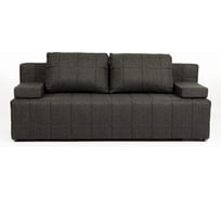 Диван-кровать Divan24 Вентура черный, механизм Еврокнижка, велюр 45200083