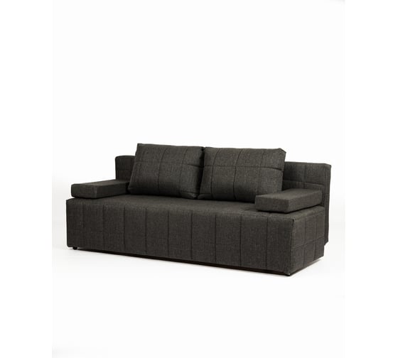 Диван-кровать Divan24 Вентура черный, механизм Еврокнижка, велюр 45200083