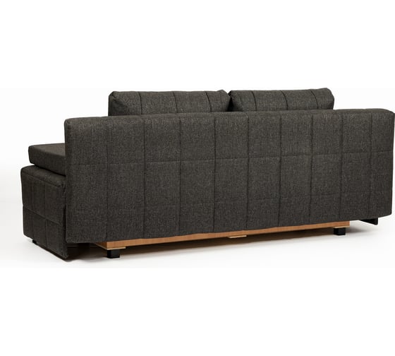 Диван-кровать Divan24 Вентура черный, механизм Еврокнижка, велюр 45200083