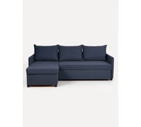 Угловой диван-кровать Divan24 Марсель, синий, рогожка, с подлокотниками, дельфин, двуспальный 70310357