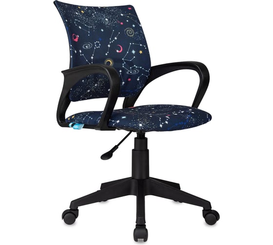 Кресло детское Helmi HL-K95 R (695) Airy, спинка сетка /сиденье ткань с рисунком зодиак т.синий, пиастра 361369