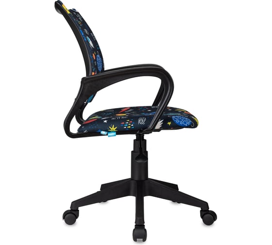 Кресло детское Helmi HL-K95 R (695) Airy, спинка сетка/сиденье ткань с рисунком шаттл мультиколор, пиастра 361371